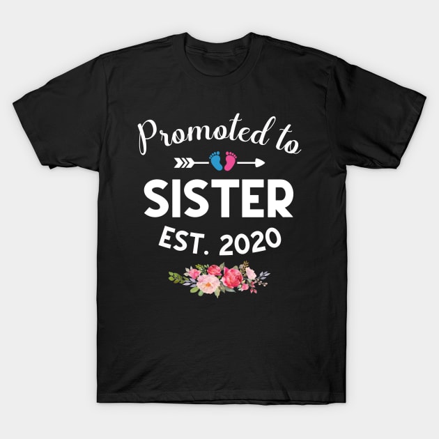 Promoted to Sister Est 2020 New Sister To Be T-Shirt by Margaretsantana